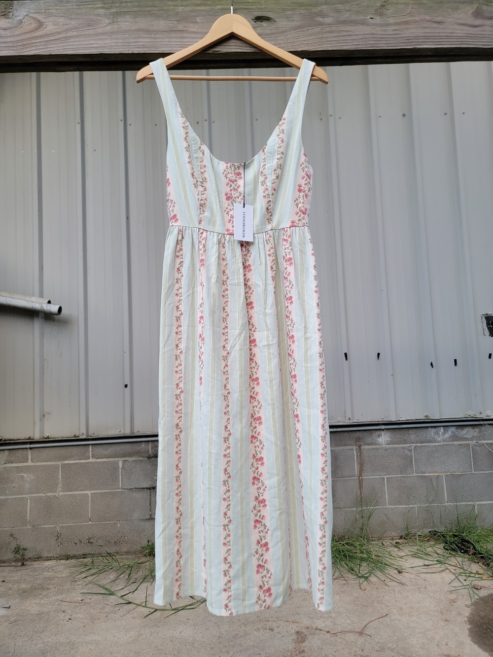 NWT WeWoreWhat Floral Striped Dress Medium